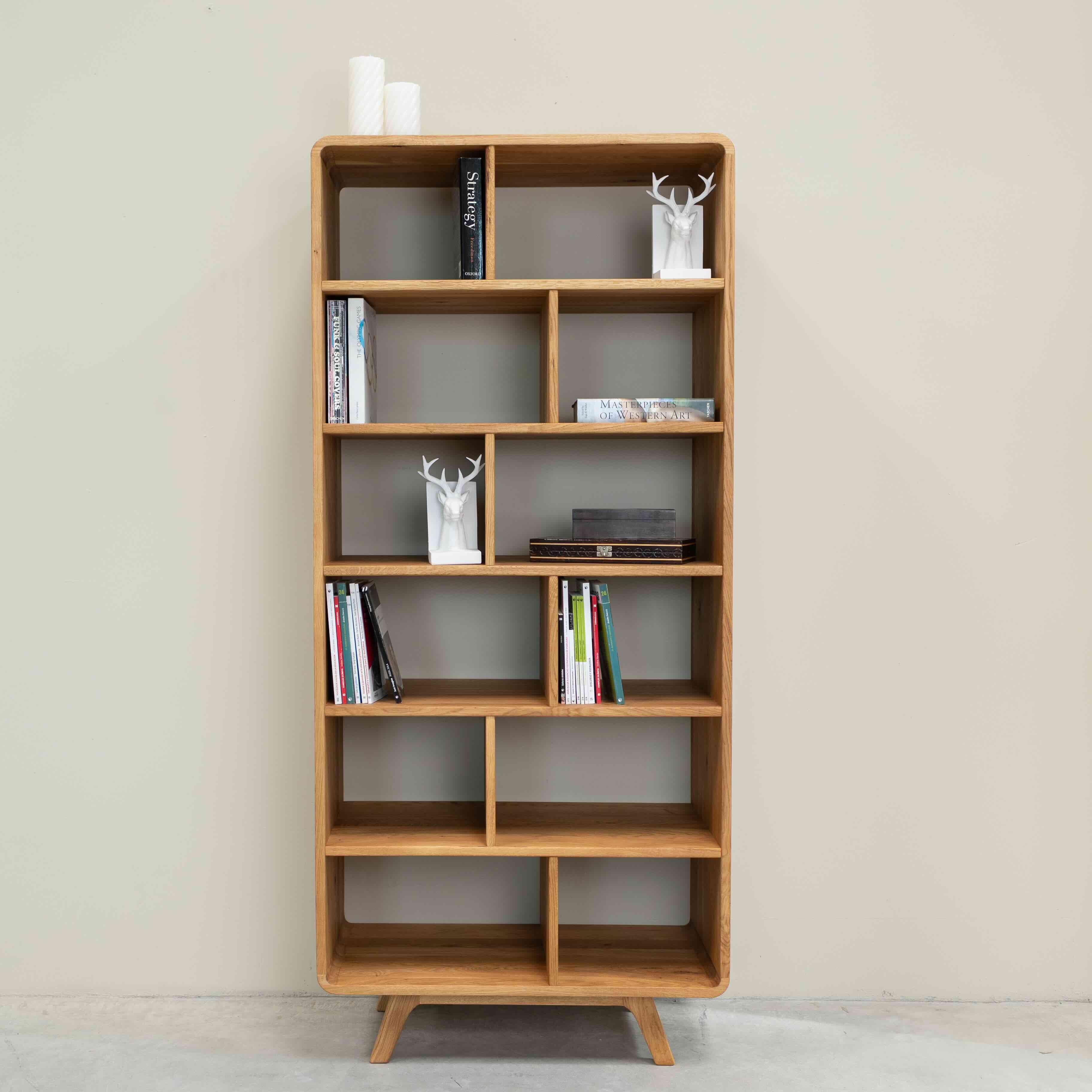 Bibliothèque en bois massif de chêne Genève 2
